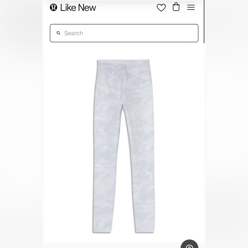 Lululemon Wunder Under High-Rise Gray Camouflage Leggings